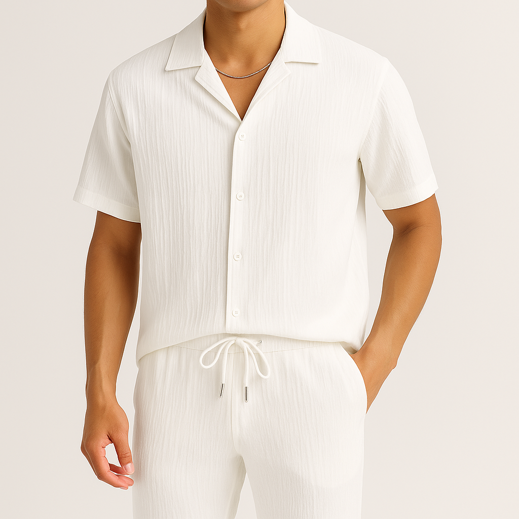 Mode Lumiere™| Ensemble Coordonné Blanc Luxe PureEase Été