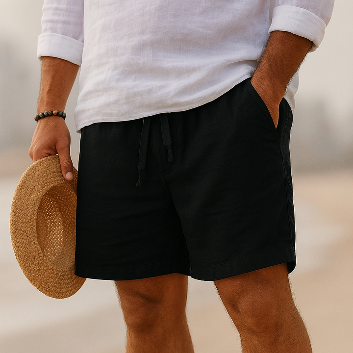 Mode Lumiére™ | Short élégant en lin à taille élastique