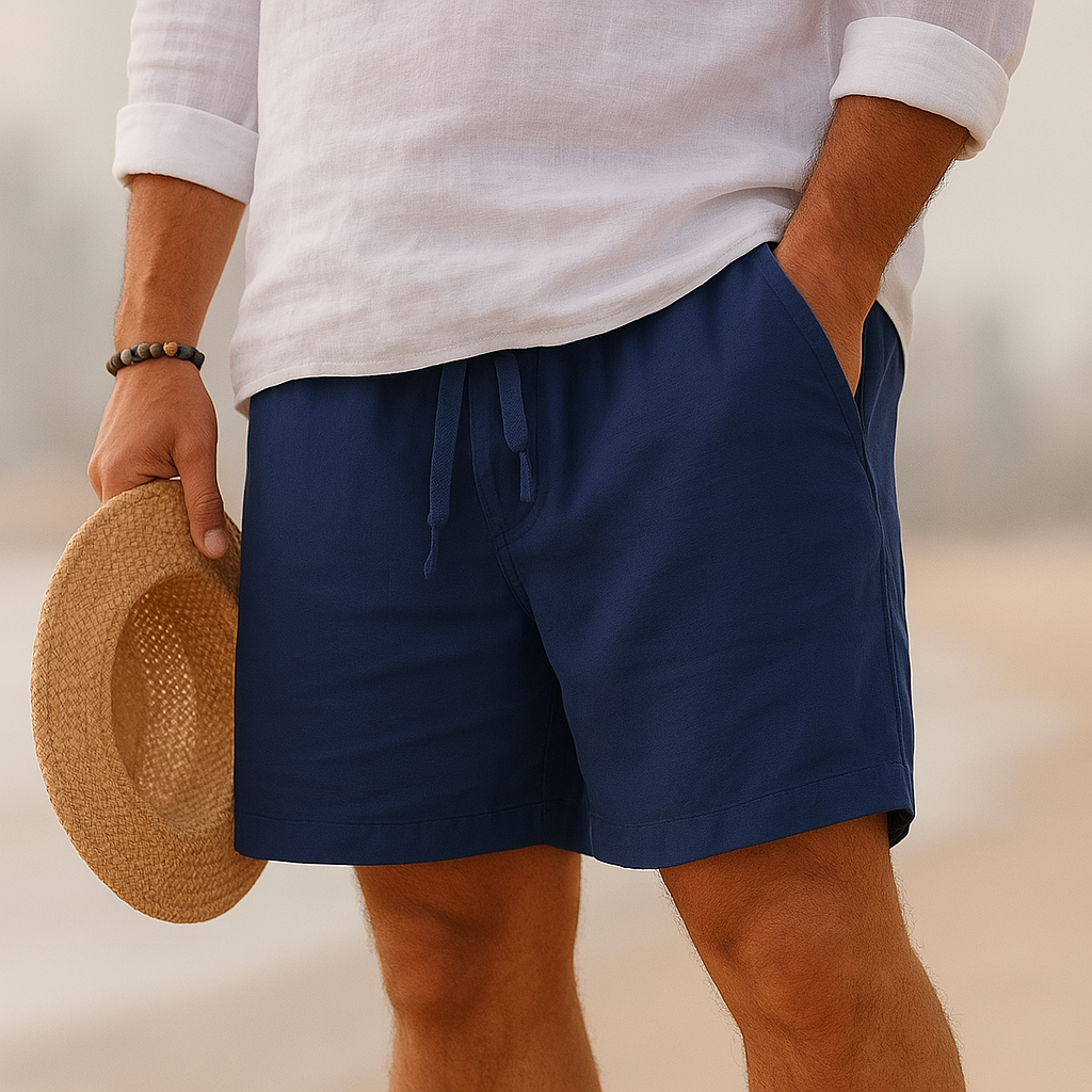 Mode Lumiére™ | Short élégant en lin à taille élastique