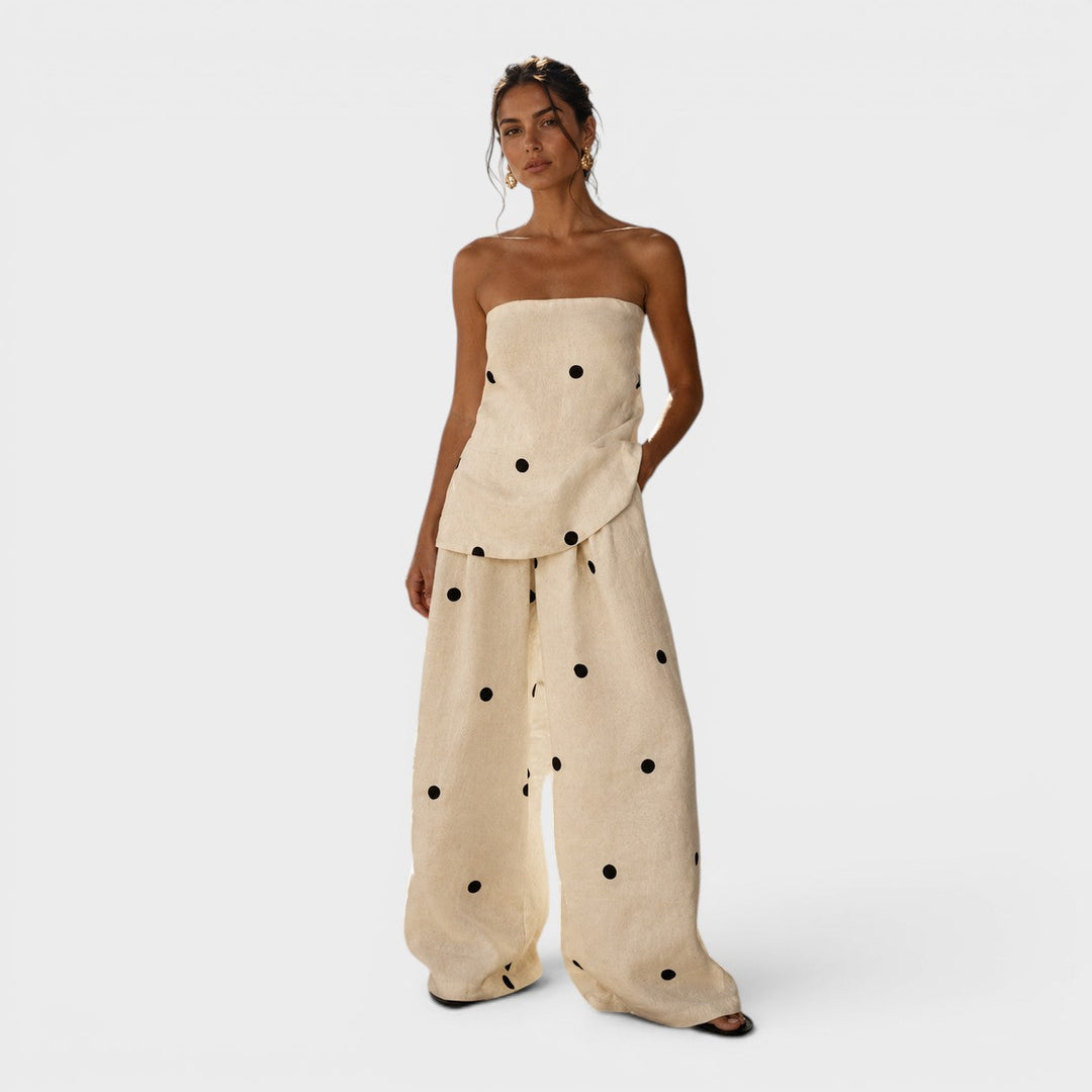Apolline | Ensemble à pois élégant