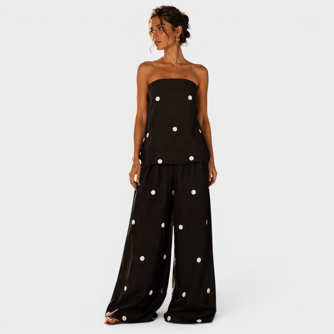 Apolline | Ensemble à pois élégant