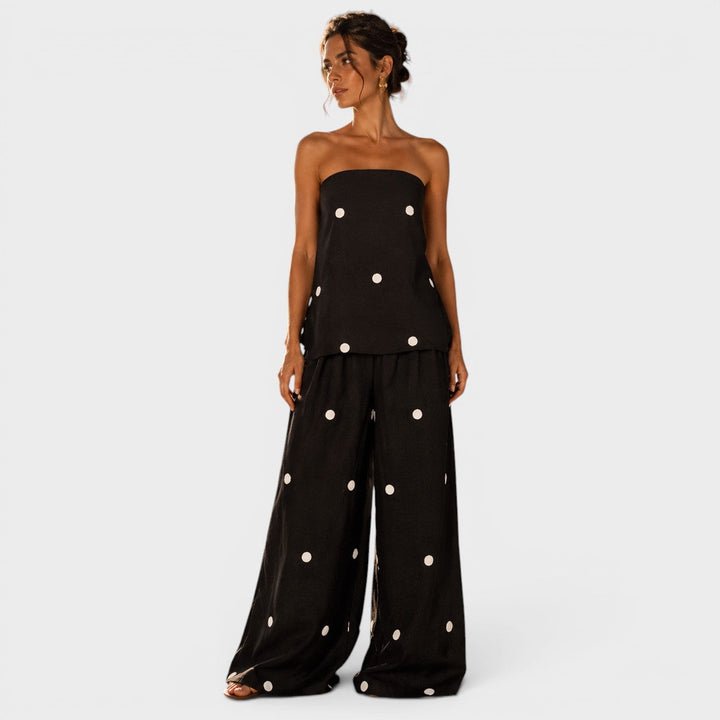 Apolline | Ensemble à pois élégant