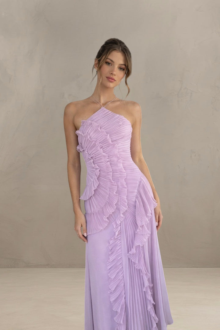 ISADORA | ROBE MAXI ÉLÉGANTE ASYMÉTRIQUE