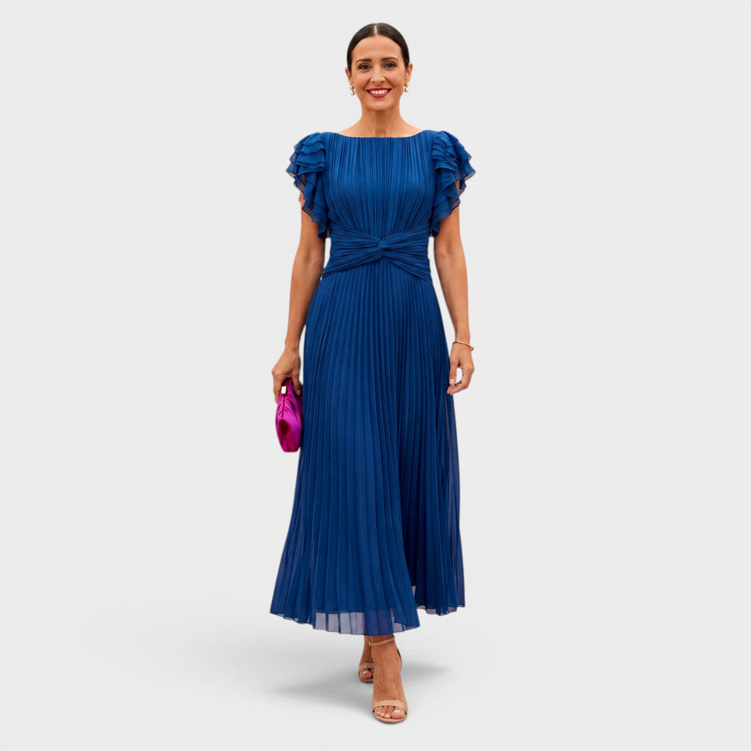 Lucienne | Robe longue plissée élégante