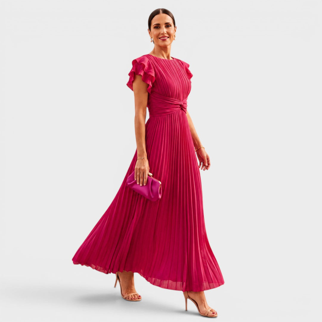 Lucienne | Robe longue plissée élégante