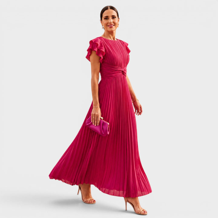 Lucienne | Robe longue plissée élégante