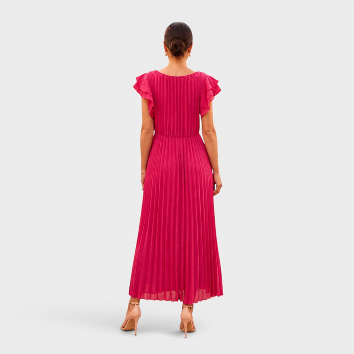 Lucienne | Robe longue plissée élégante