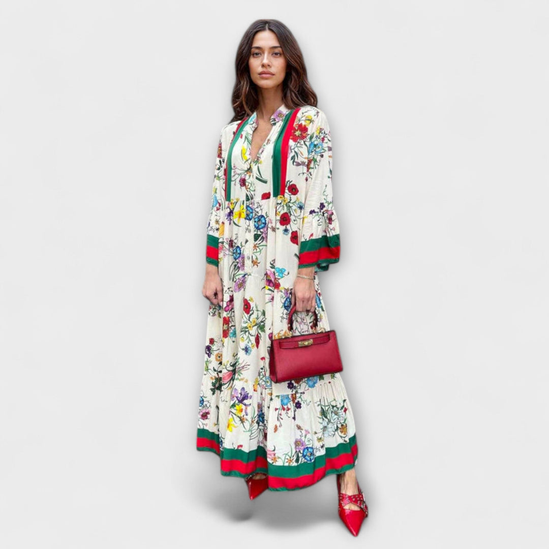Oriana - Robe maxi à motif floral