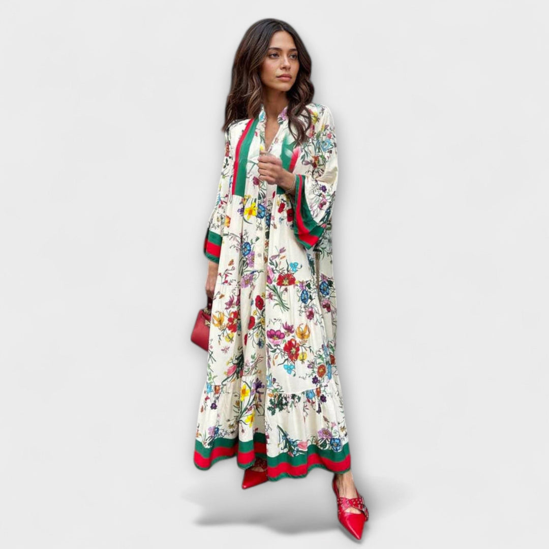 Oriana - Robe maxi à motif floral