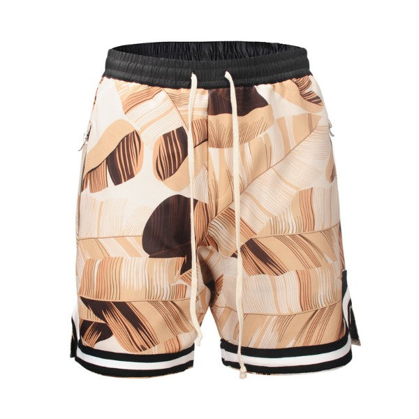 Floral Shorts - Black/Green/Beige