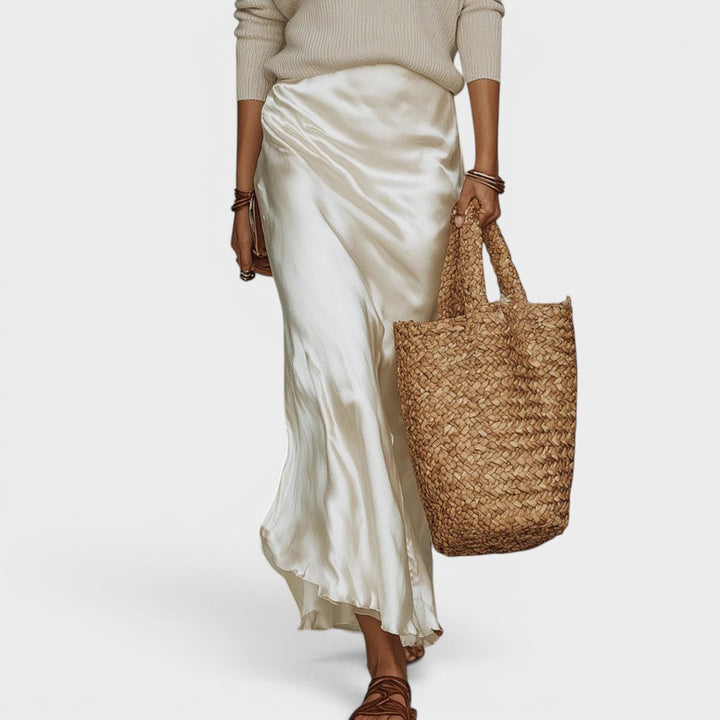 Oriane™ | Robe midi satinée élégante