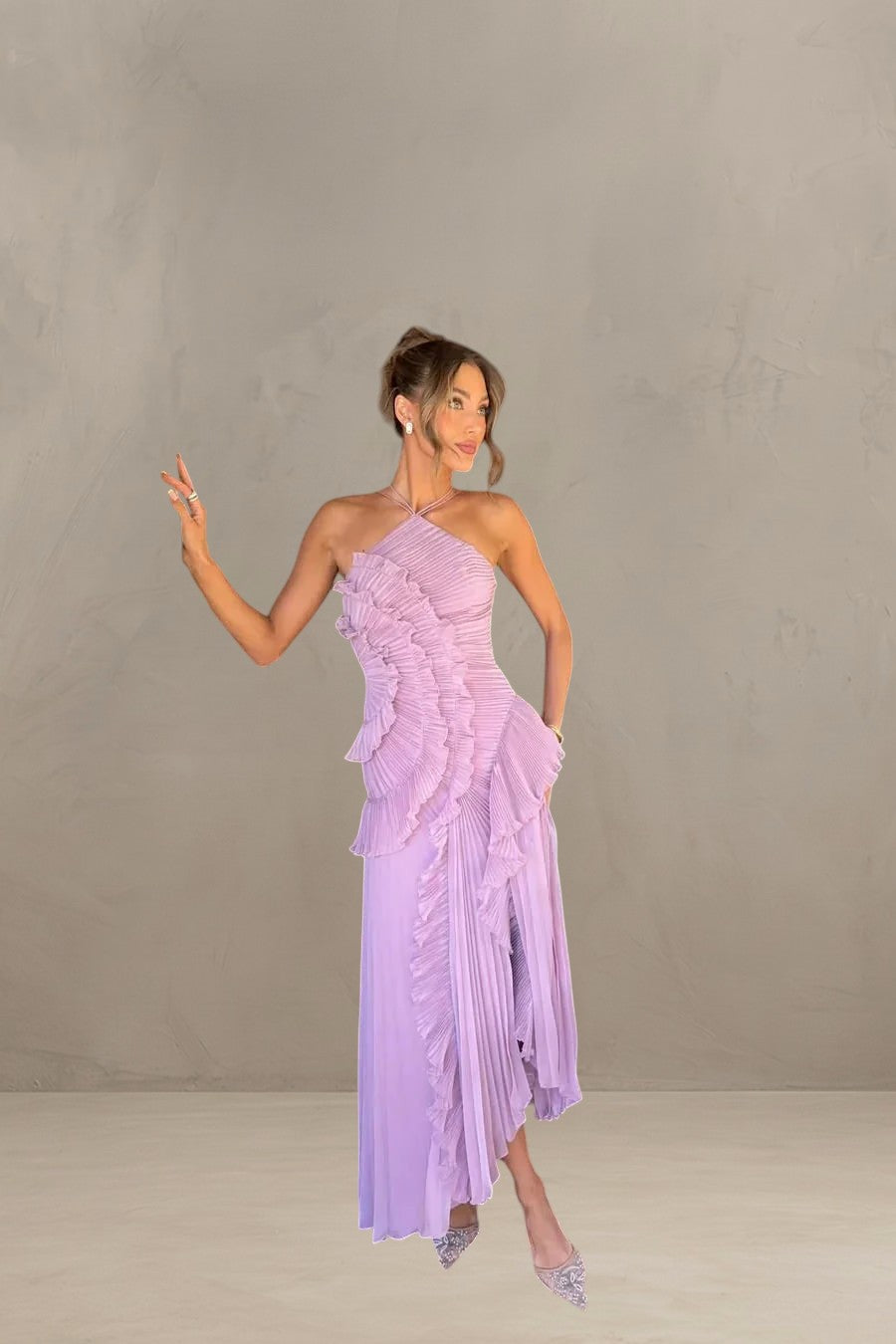 ISADORA | ROBE MAXI ÉLÉGANTE ASYMÉTRIQUE