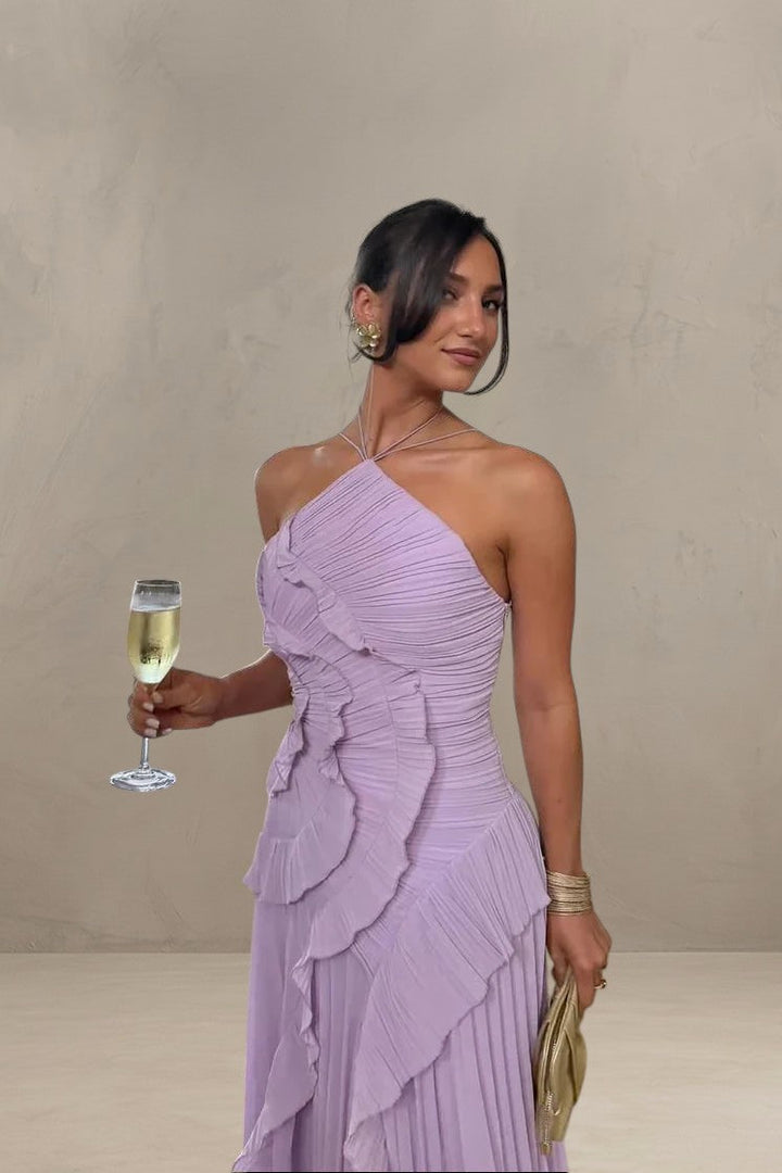 ISADORA | ROBE MAXI ÉLÉGANTE ASYMÉTRIQUE