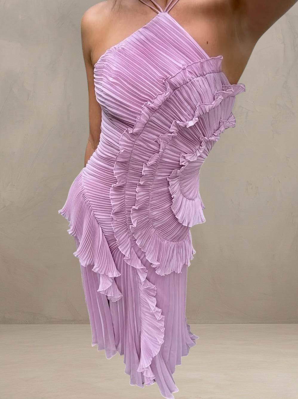 ISADORA | ROBE MAXI ÉLÉGANTE ASYMÉTRIQUE