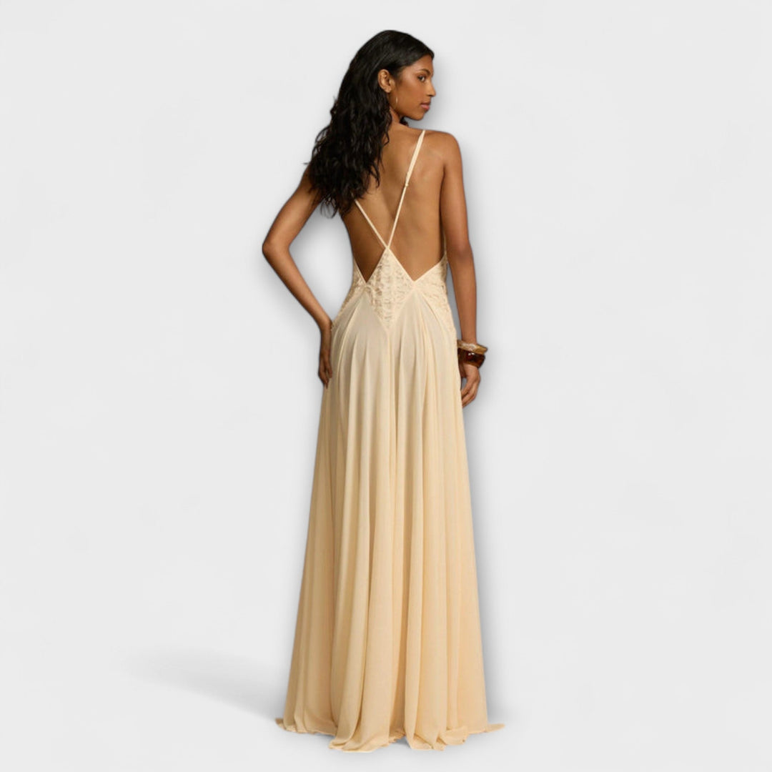 Lavinia - Robe maxi avec décolleté en V profond
