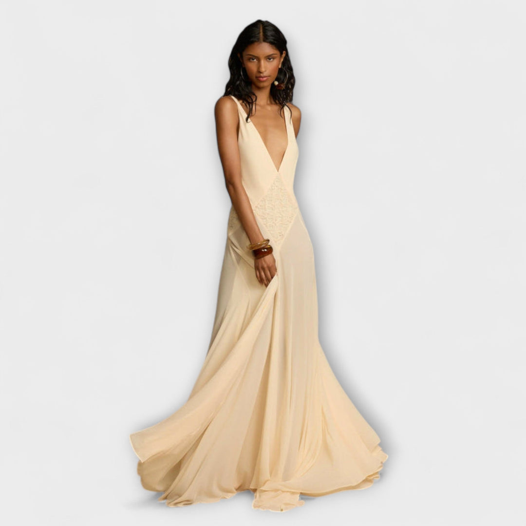 Lavinia - Robe maxi avec décolleté en V profond