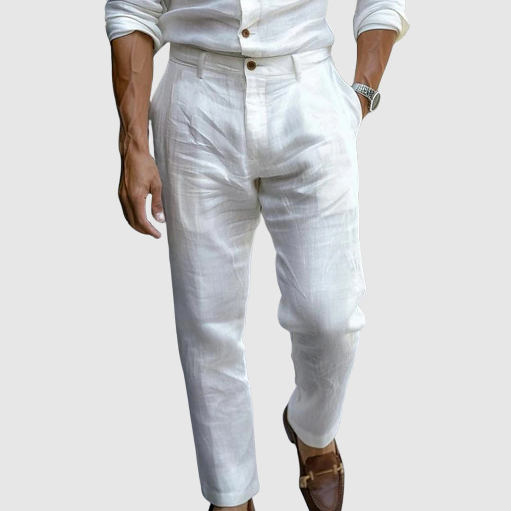 Mode Lumiere™|  Pantalon en lin de luxe