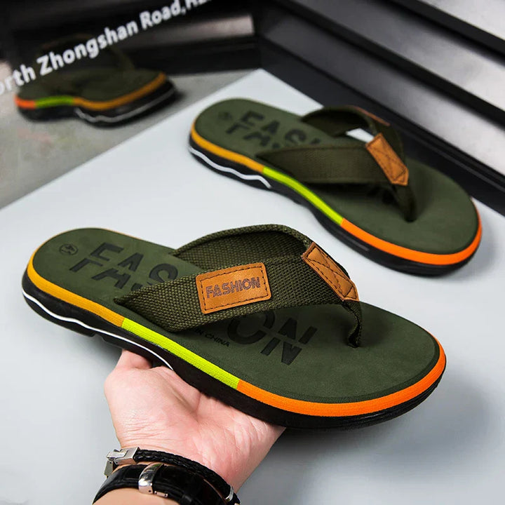 Joziah | Tongs Stylées à Couleurs Mixtes avec Semelle Antidérapante pour Hommes