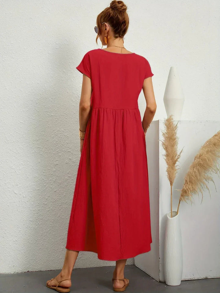 Mode Lumiére™ — Robe midi fluide élégance intemporelle