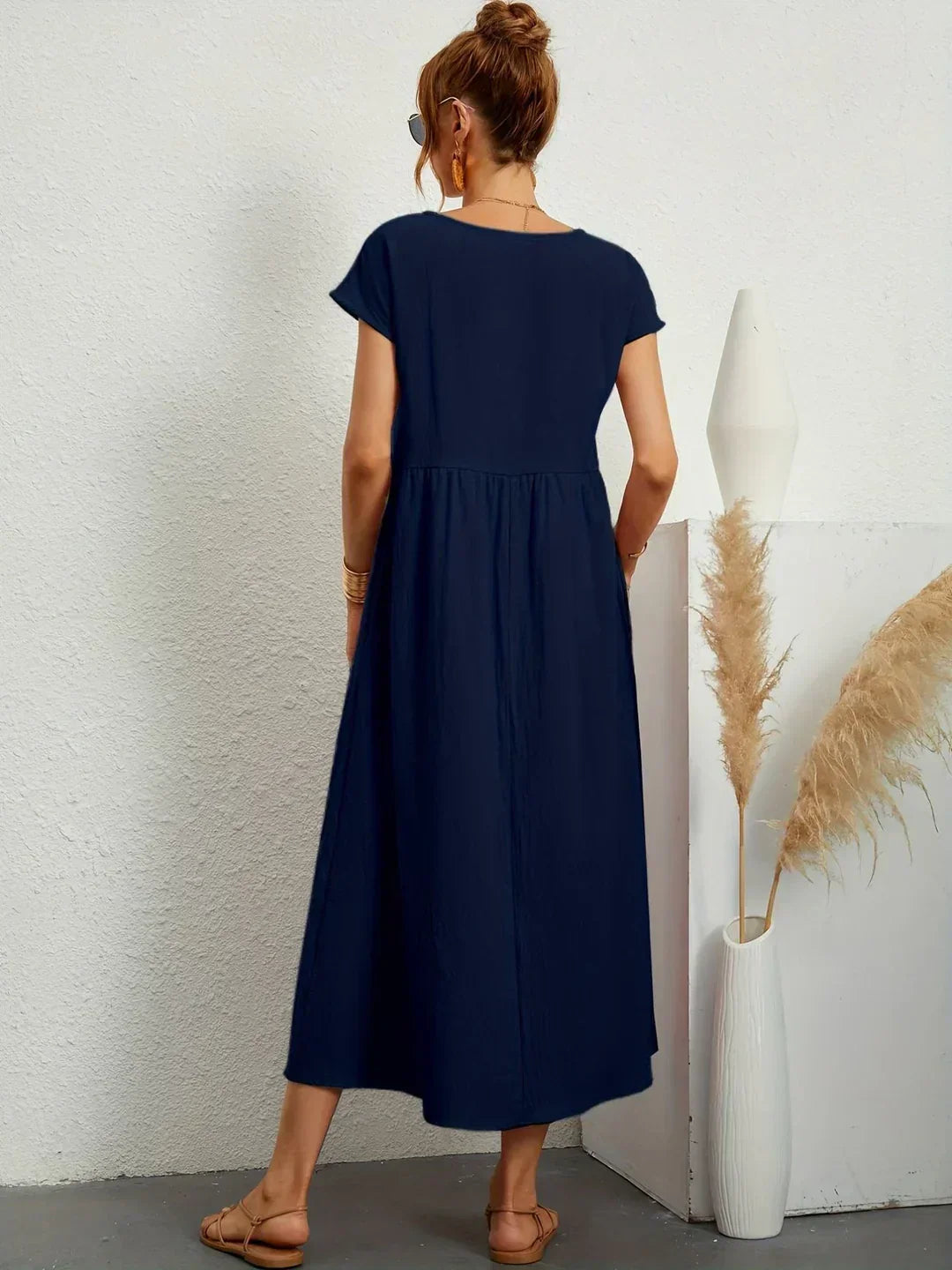 Mode Lumiére™ — Robe midi fluide élégance intemporelle