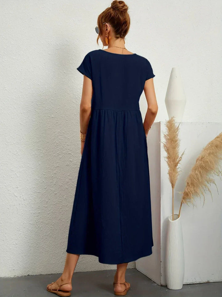 Mode Lumiére™ — Robe midi fluide élégance intemporelle