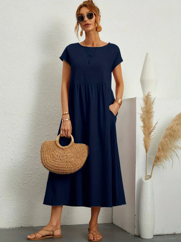 Mode Lumiére™ — Robe midi fluide élégance intemporelle