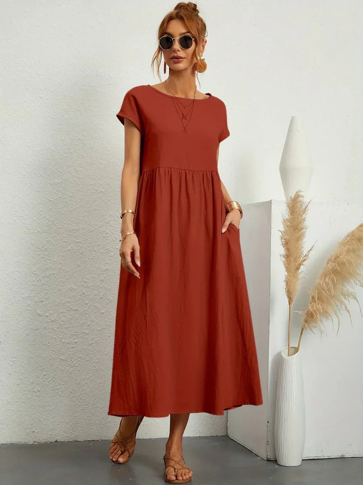 Mode Lumiére™ — Robe midi fluide élégance intemporelle