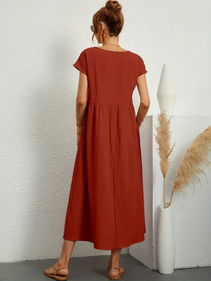 Mode Lumiére™ — Robe midi fluide élégance intemporelle