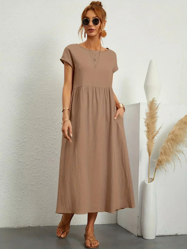 Mode Lumiére™ — Robe midi fluide élégance intemporelle