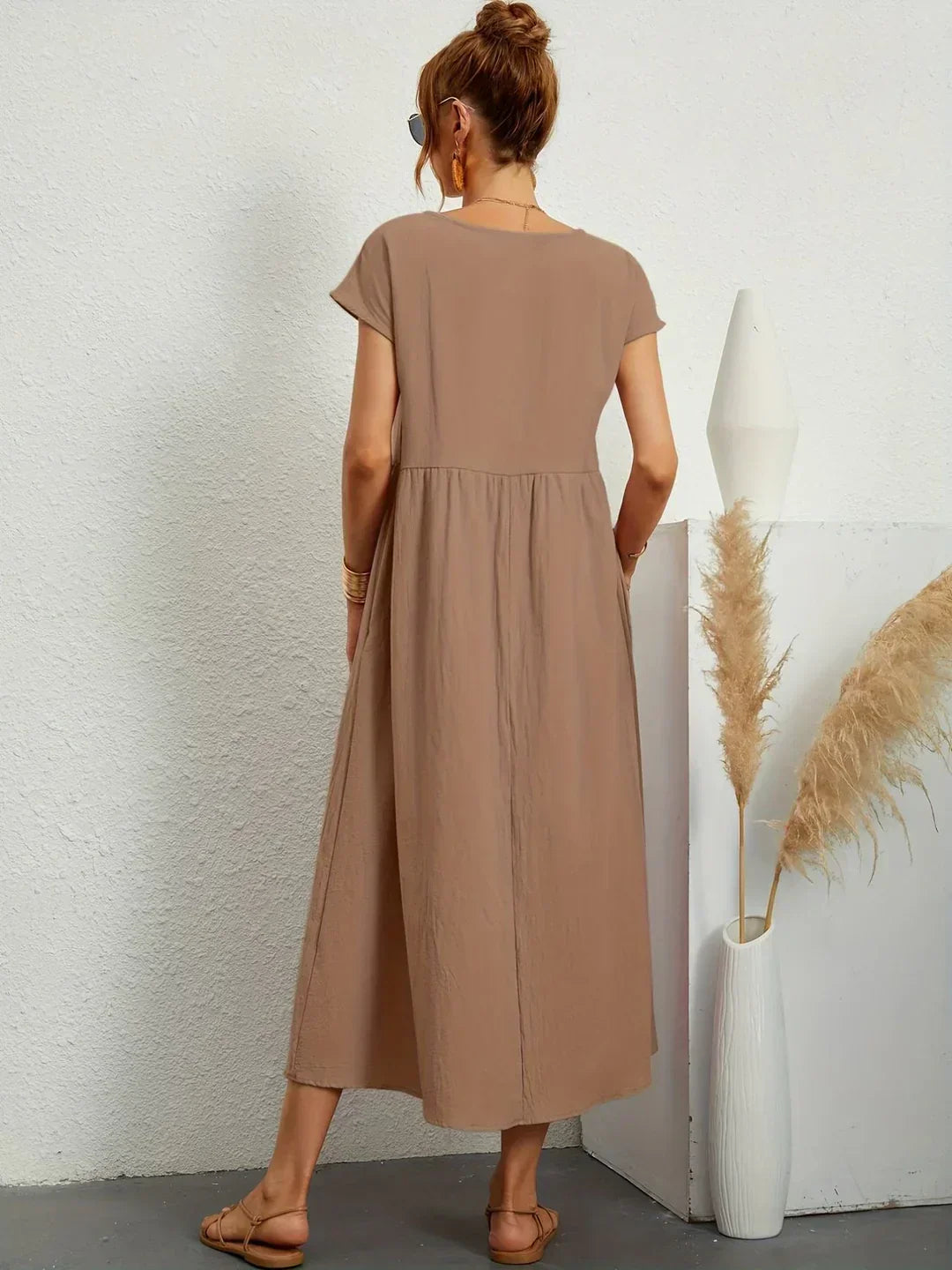 Mode Lumiére™ — Robe midi fluide élégance intemporelle