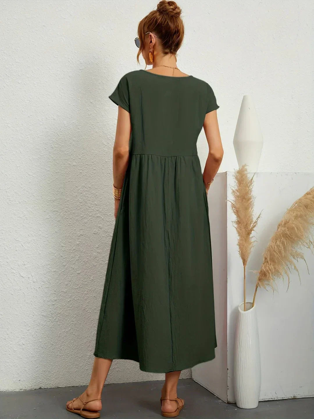 Mode Lumiére™ — Robe midi fluide élégance intemporelle