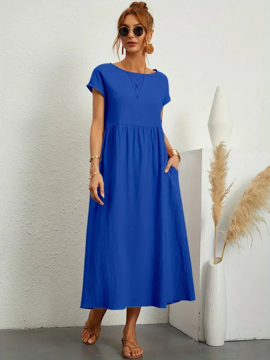 Mode Lumiére™ — Robe midi fluide élégance intemporelle