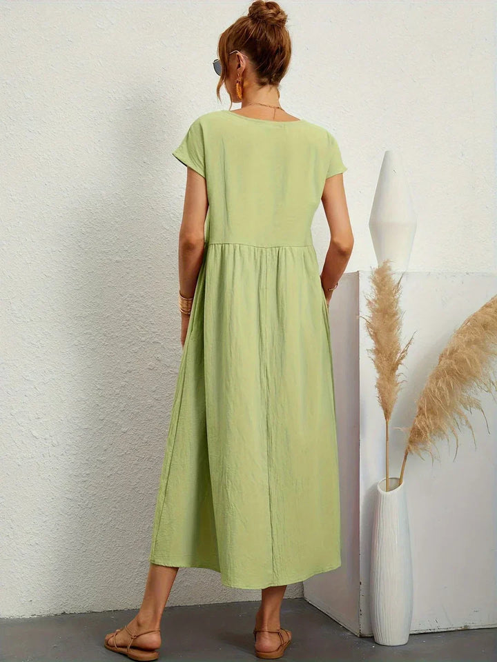Mode Lumiére™ — Robe midi fluide élégance intemporelle
