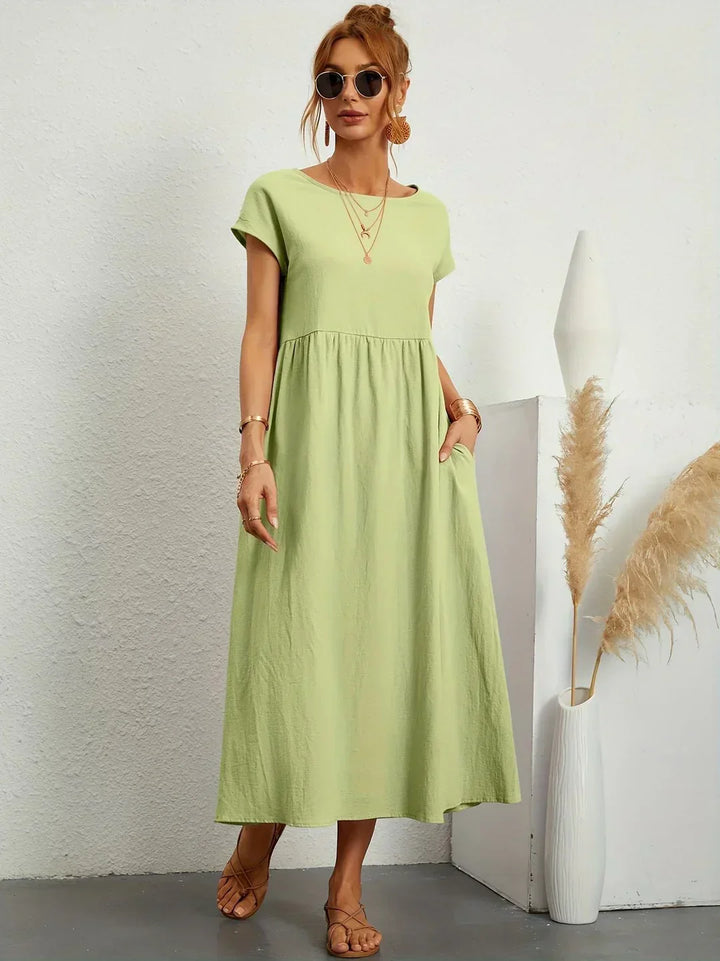 Mode Lumiére™ — Robe midi fluide élégance intemporelle