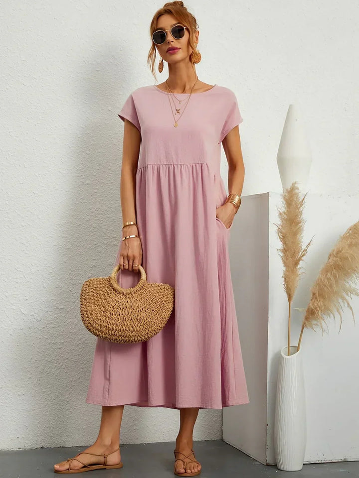 Mode Lumiére™ — Robe midi fluide élégance intemporelle