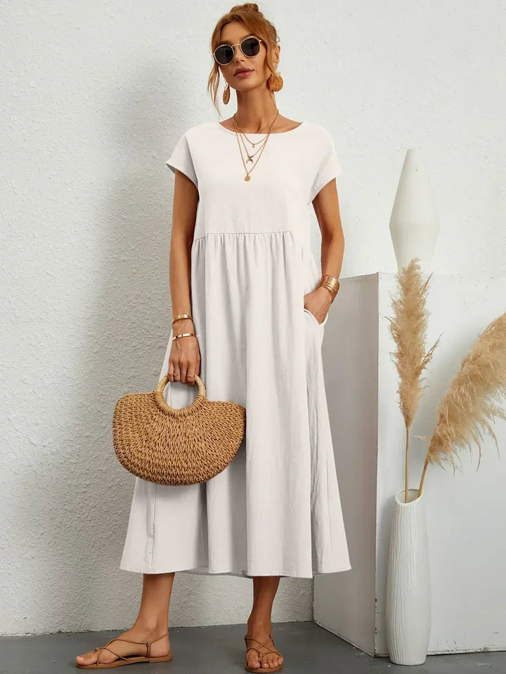 Mode Lumiére™ — Robe midi fluide élégance intemporelle