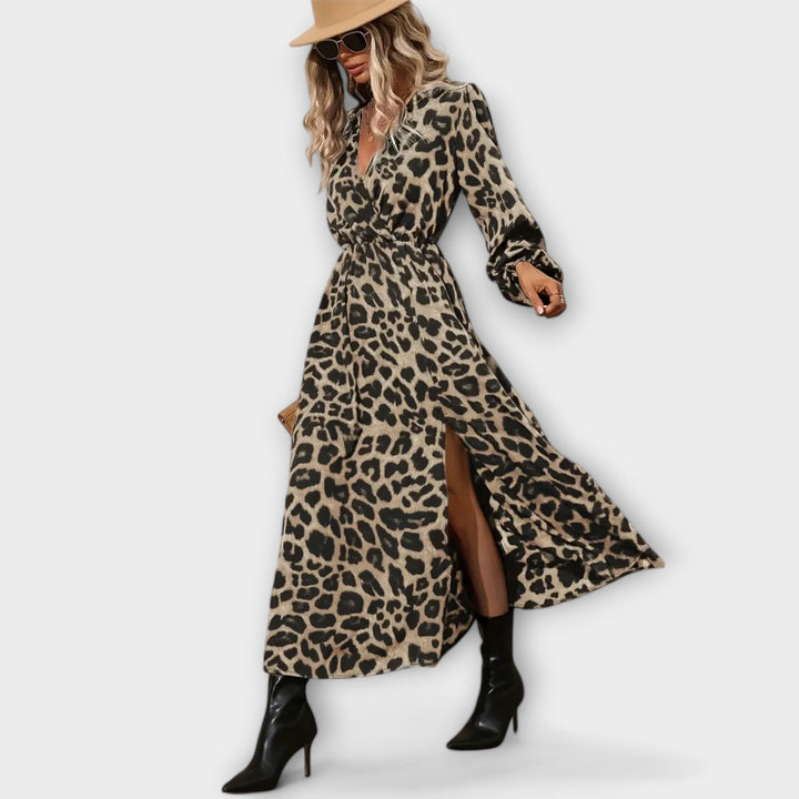 Natalie - Robes stylées avec imprimé léopard