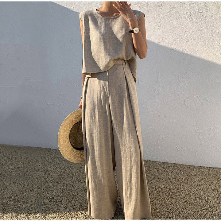 Ensemble d'été en lin pour femmes | Chic