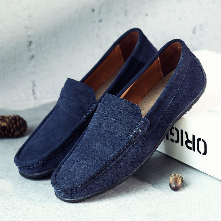 Mode Lumiére™  | Mocassins rétro en daim pour homme