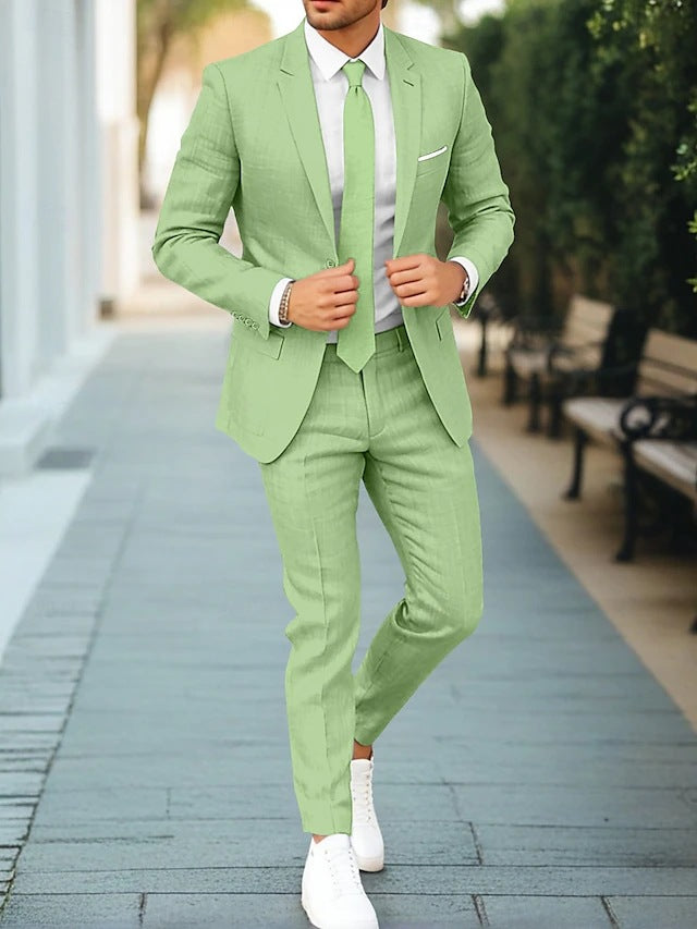 Mode Lumiére™| Costume en lin pour homme