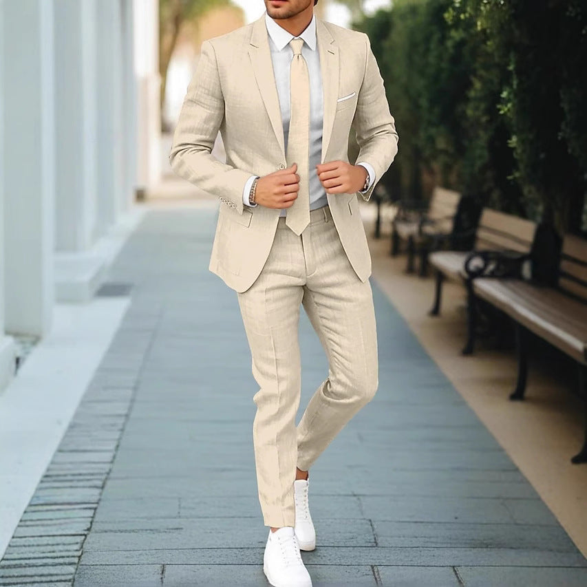 Mode Lumiére™| Costume en lin pour homme