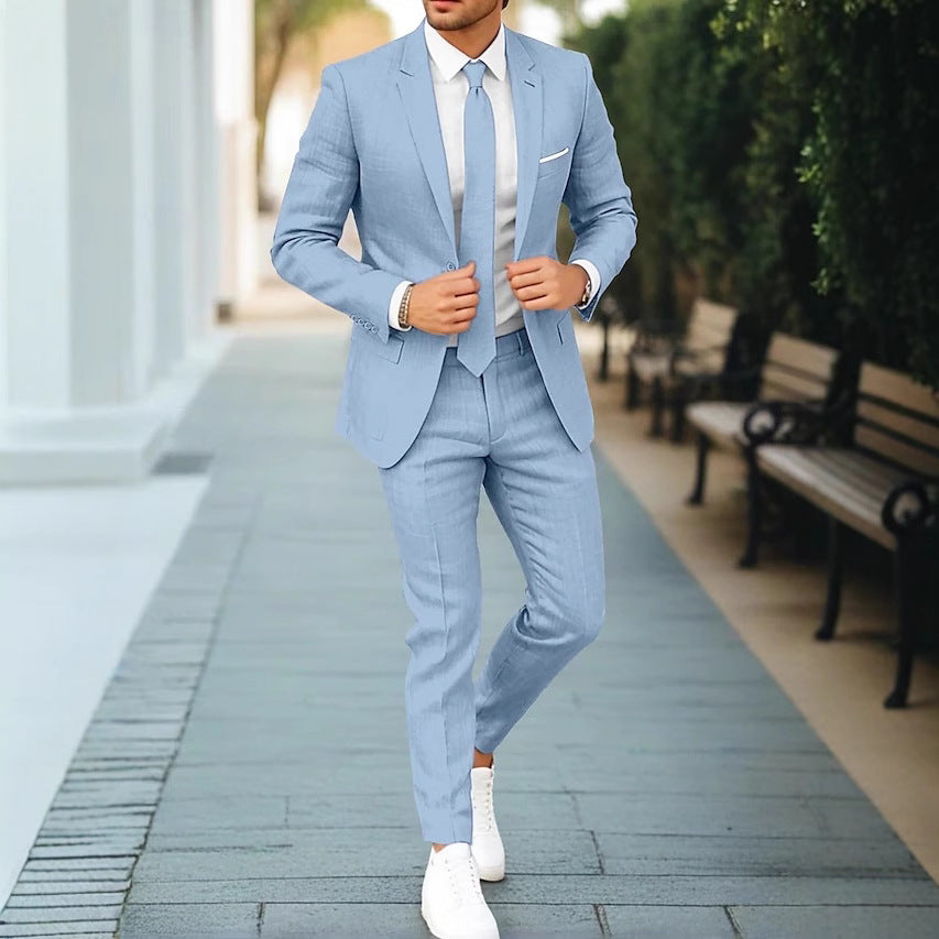 Mode Lumiére™| Costume en lin pour homme