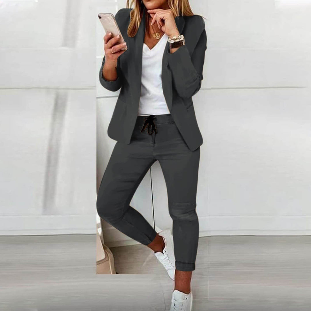 Ensemble tailleur blazer et pantalon pour femmes