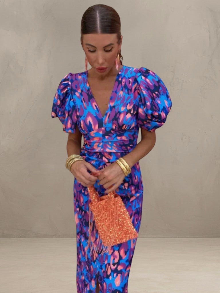 MIRANDA | ROBE MIDI PLISSÉE VIVANTE