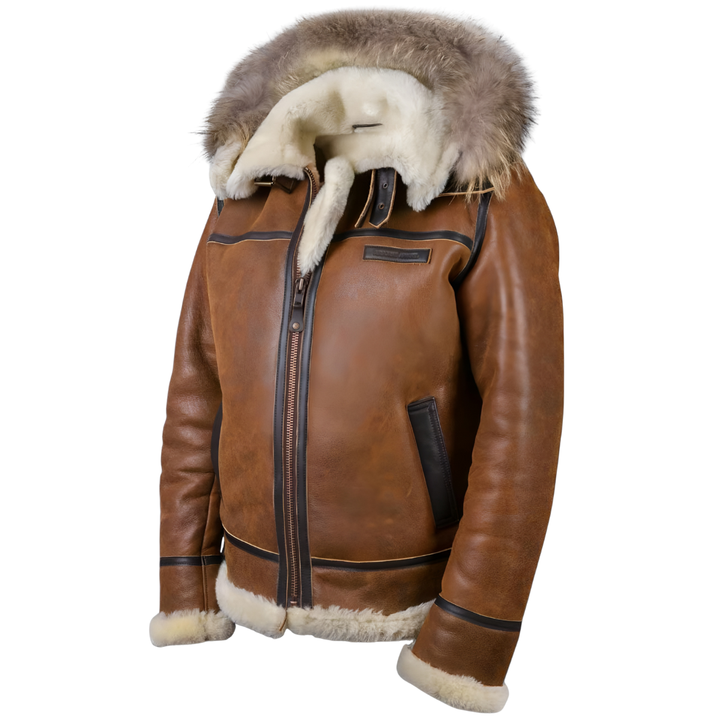 Aron™ | Blouson bomber avec capuche en fourrure