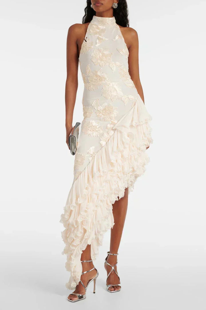 Karen - Robe maxi avec applications florales