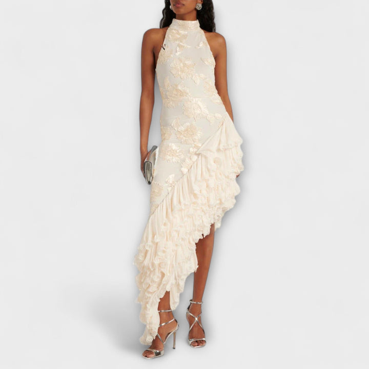 Karen - Robe maxi avec applications florales