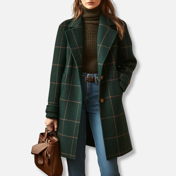 Arvae – Manteau à carreaux raffiné