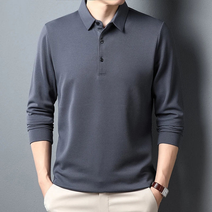 LAURENT MONACO | POLO EN TRICOT À MANCHES LONGUES POUR HOMMES