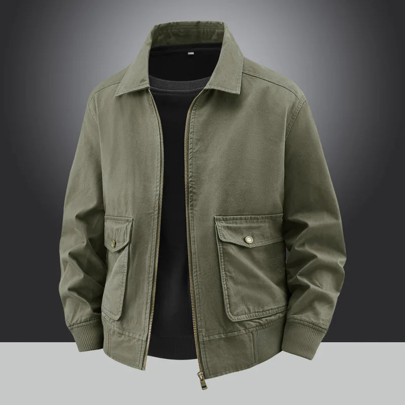 Veste décontractée résistante à l'usure pour hommes, vêtements de travail amples, haut printemps-automne, nouveau Style, respirant, évacuant l'humidité, fermeture à glissière